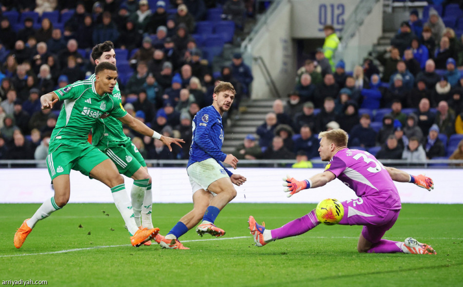 نيوكاسل يكتسح إيفرتون برباعية