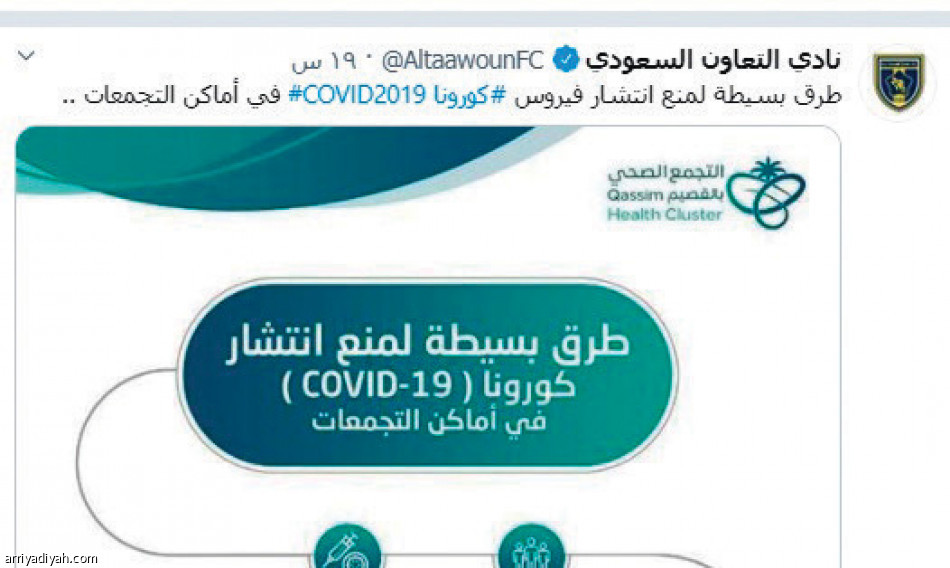 توعية كورونا..
الوحدة الأكثر تفاعلا