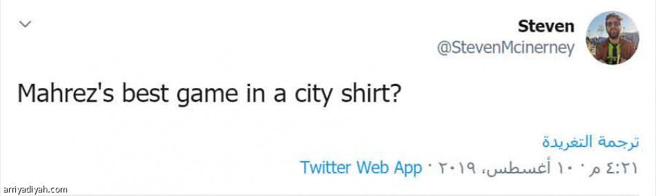 محرز 
يشعل المنافسة مع صلاح